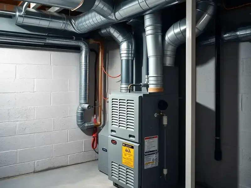 High-efficiency gas furnace installation